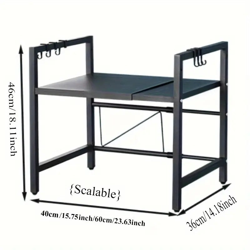 Retractable Storage Rack – Adjustable Shelf Organizer for Home & Kitchen