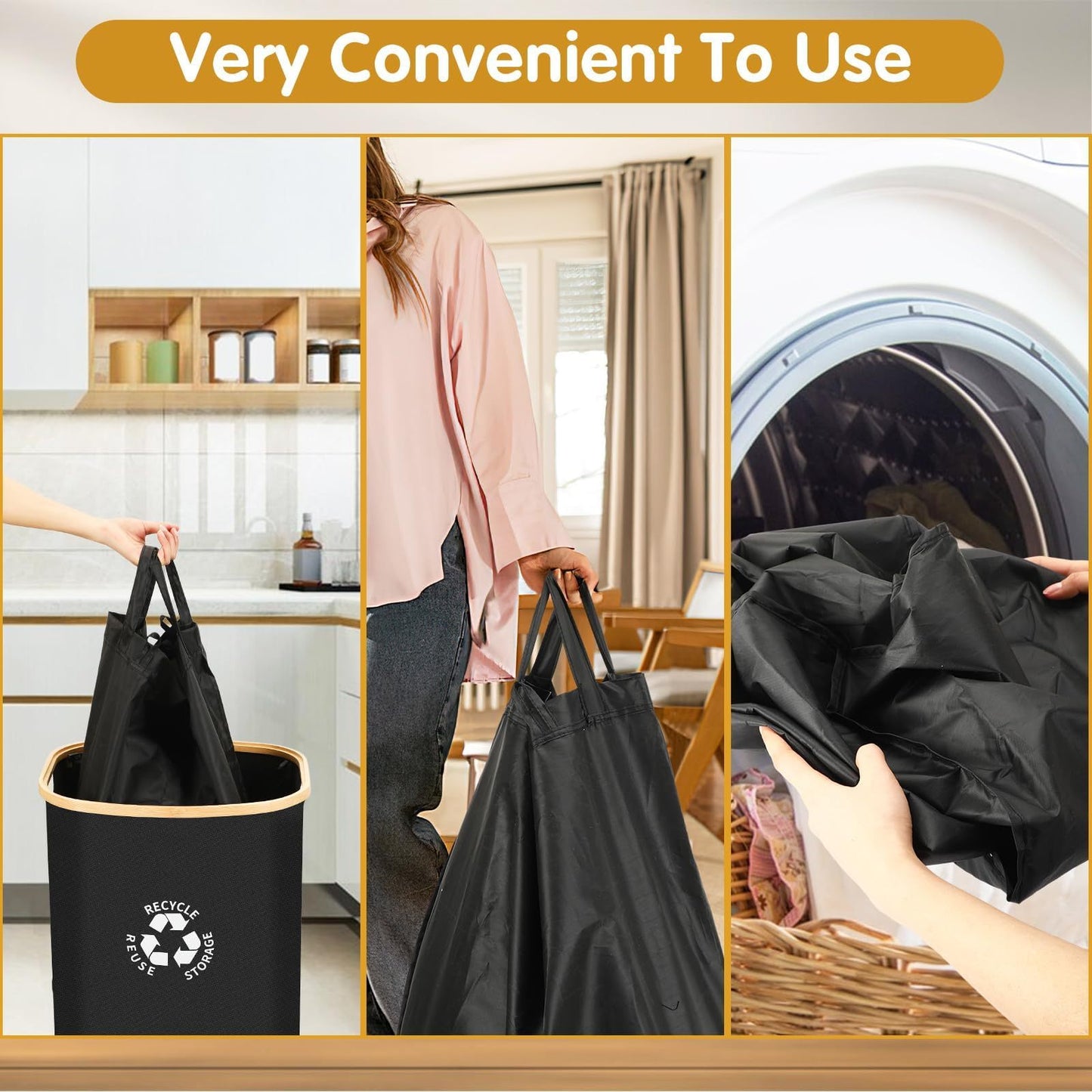 Contenedor para botellas con tapa, contenedor para reciclaje de botellas, gran capacidad, para cocina, 442-6786-MG